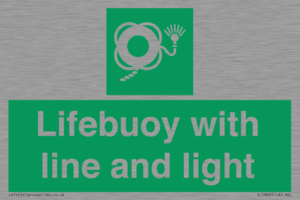 Lifebuoy with line and light